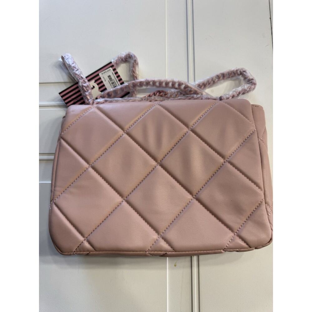 Gilda Paris Quilted Blush Pink Crossbody Purse Chain Strap Medium NWT MSRP $140 - Picture 5 of 6